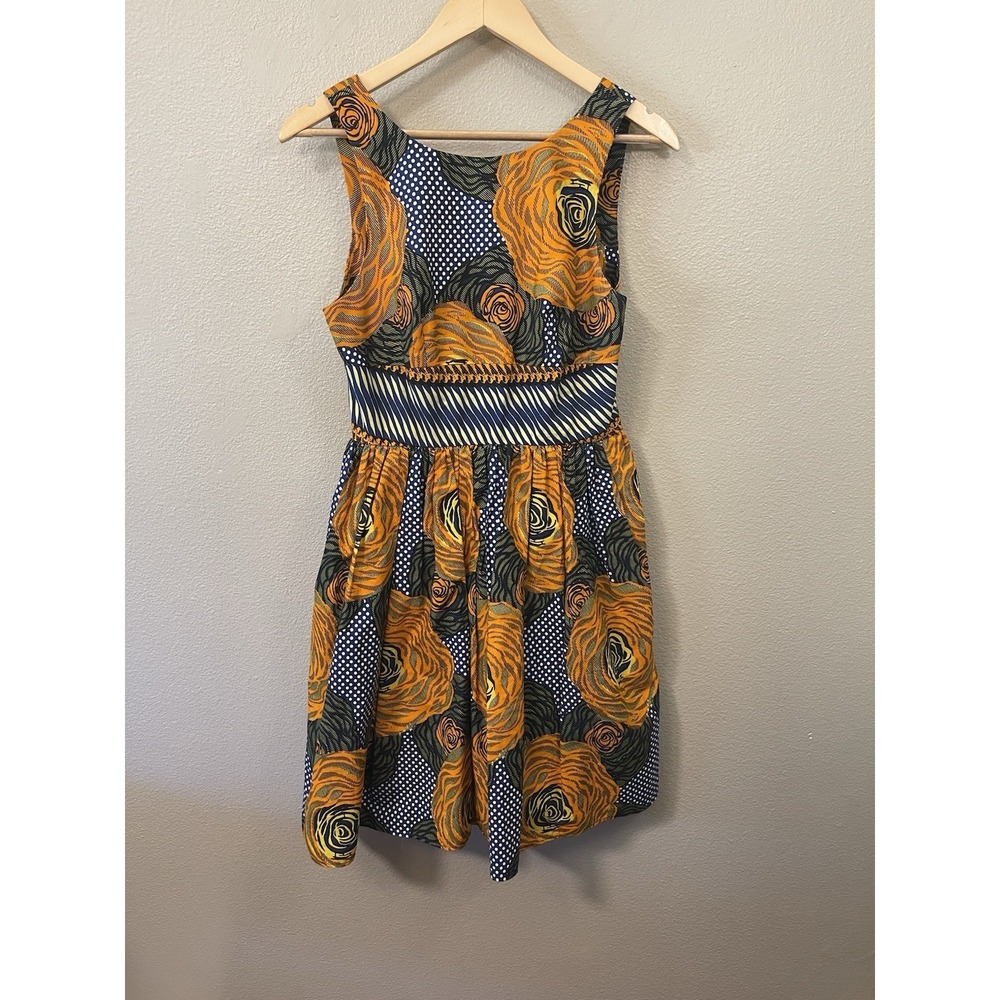 Anthropologie Mille Collines Moonrise Cotton Dress Abstract Maximalist Sz 6 EUC - Picture 2 of 12